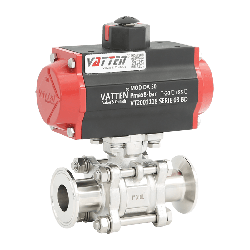 Шаровой клапан с пневматическим зажимом