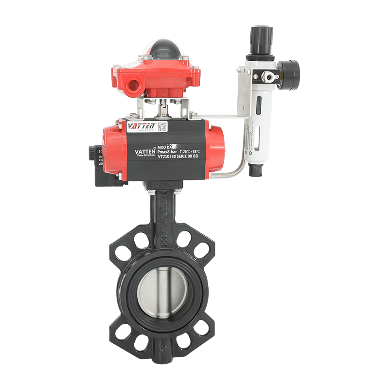 Пневматический вафельный клапан-бабочка